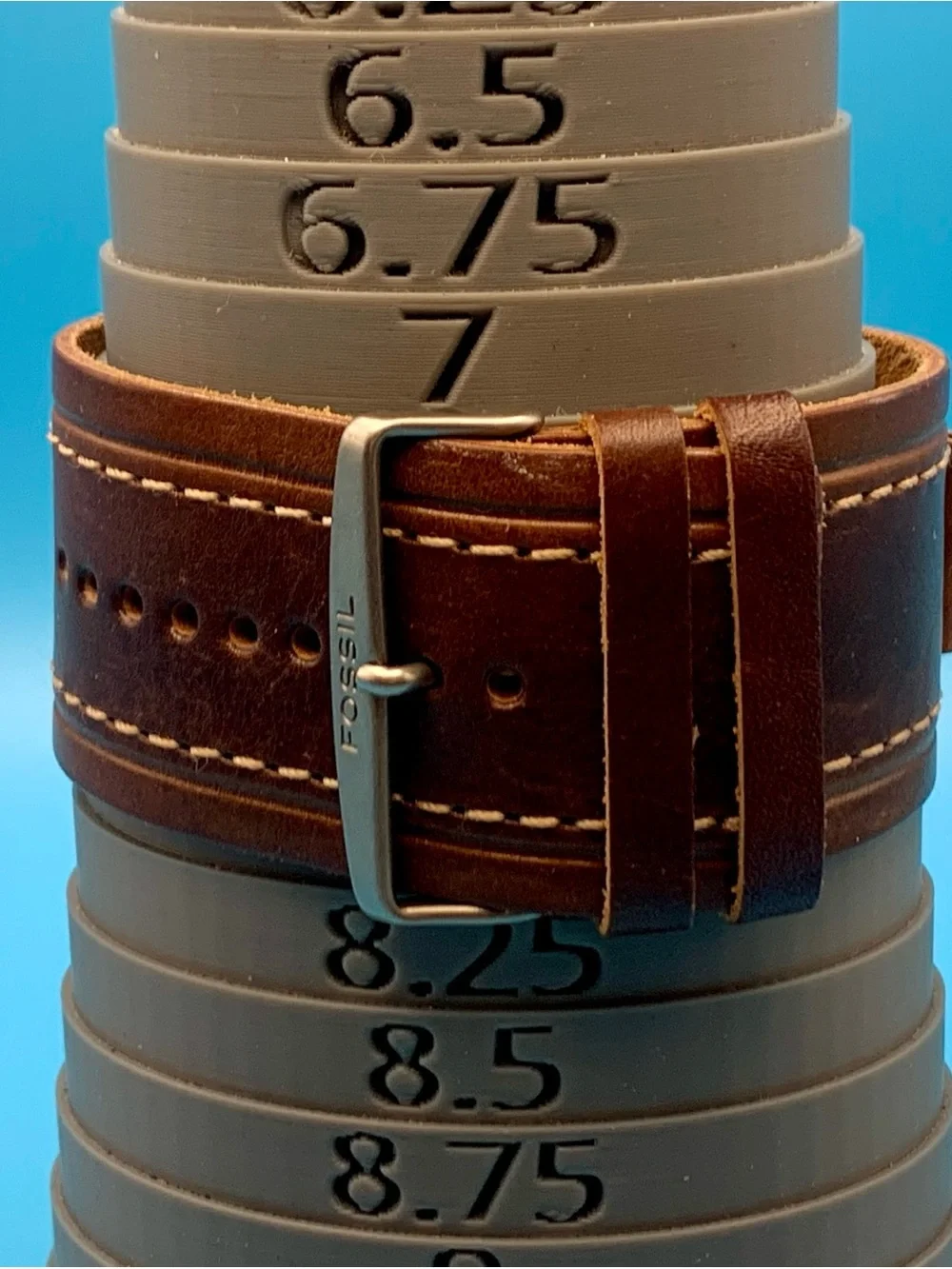 FOSSIL BIG TIC AM-3741 Men’s Vintage Quartz Wristwatch Bund Band Works New Batt